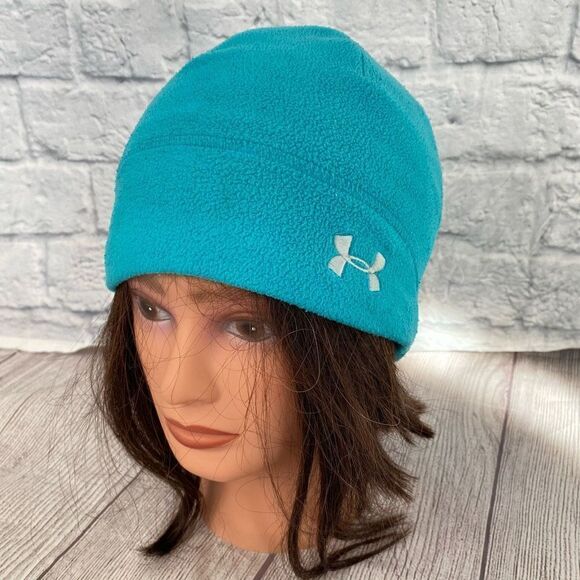 Under armour women OS fleece beanie hat w/soft lining Light Blue - Picture 1 of 8